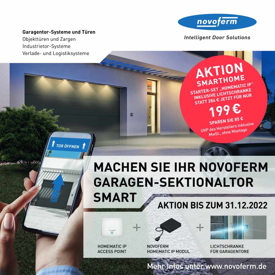 Annonce Smart Home Novoferm Aktion 2022