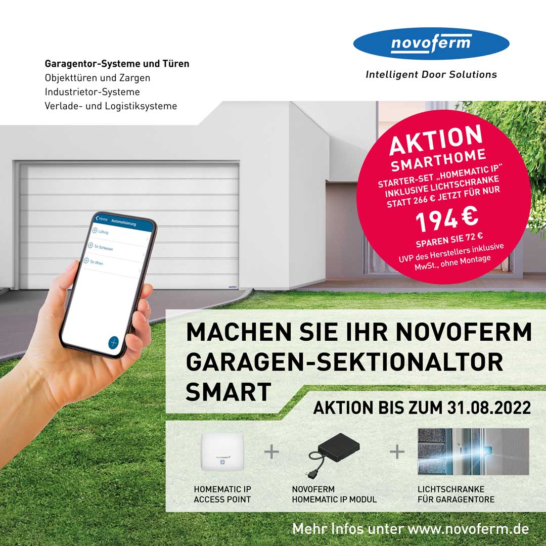Annonce Smart Home Novoferm Aktion 2022